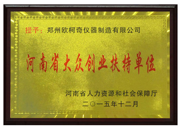 河南省大众创业扶持单位